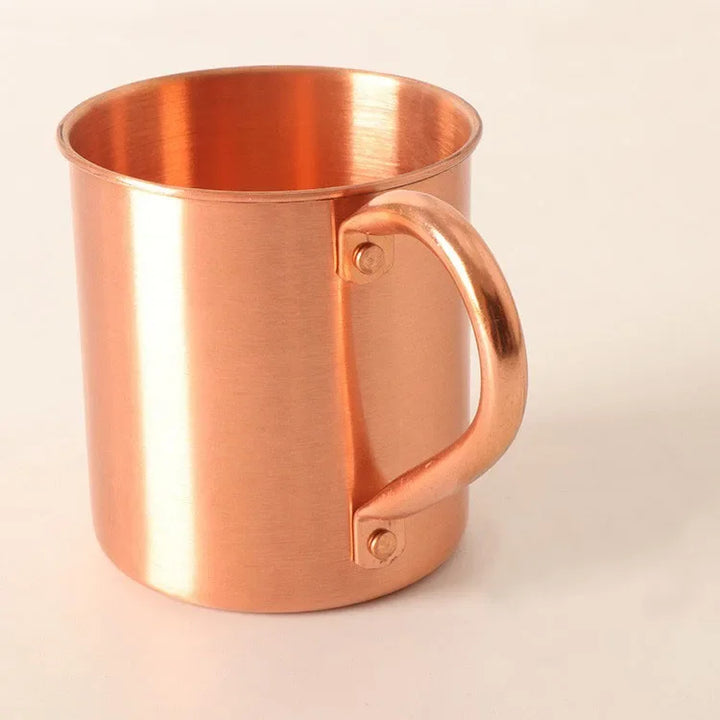 Moscow Mule Mug Pure Copper Solid Smooth without Inside Liner for Cocktail Coffee Beer Milk Water Cup Home Bar Drinkware