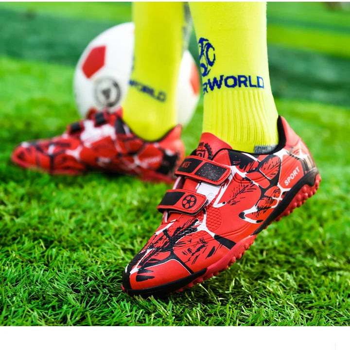 Kids Football Boots Child Soccer Shoe Anti Skid Boys Turf Cleats Hard Court Youth Training Trainers Children Futsal Sneakers