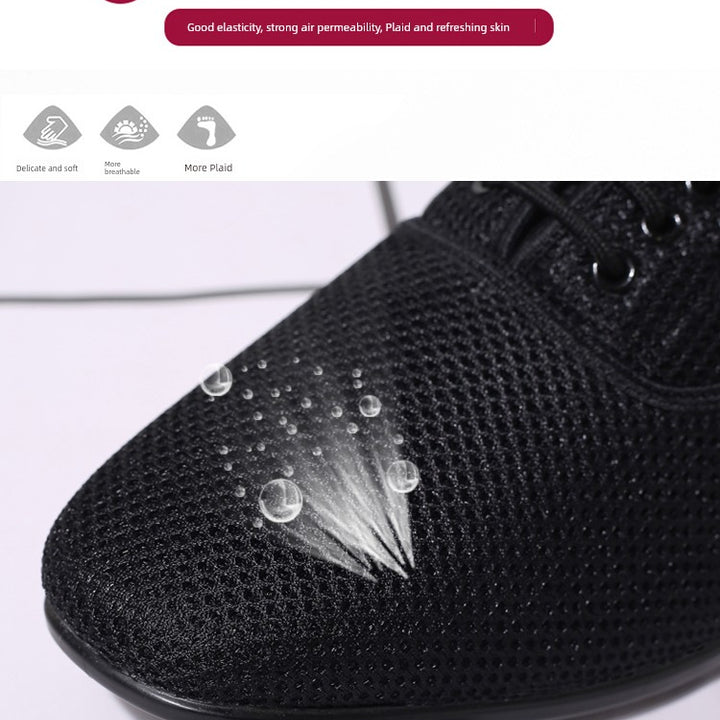 Dance Qingyun Men Flyknit Net Dancing Shoes Latin Dance Shoes Ballroom Dance Modern Dance Square Dance Shoes Dancing Shoes Breathable