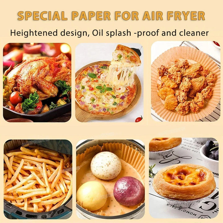 🍽️ Mess-Free Air Frying Made Easy!
🔥 50/100pcs Non-Stick Air Fryer Liners – Keep your basket clean, no scrubbing needed!
✅ Heat-resistant, grease-proof & food-safe
🧁 Perfect for baking, roasting & more
Fits most round air fryers – just use & toss!