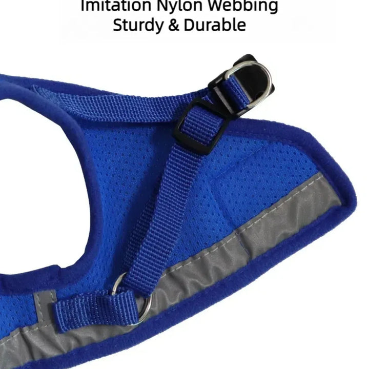 Dog Harness Lead Leash Set Adjustable Reflective Escape Proof Pet Mesh Vest Harness Puppy Dog Collar Small Dog Cat Pet Supplies