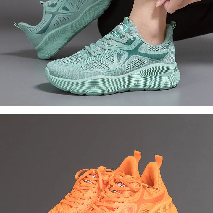 Sports Sneakers for Women Versatile Thick Soled Casual Breathable Running Shoes Soft Sole Slip-Resistant for Everyday Use