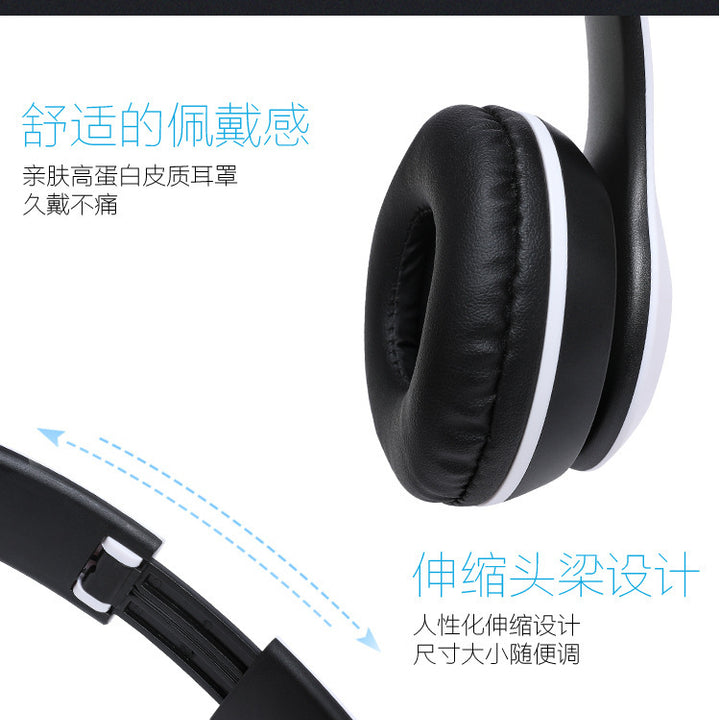 Stereo P47 Headset 5.0 Bluetooth Headset Folding Series Wireless Sports Game Headset for iPhone XiaoMi
