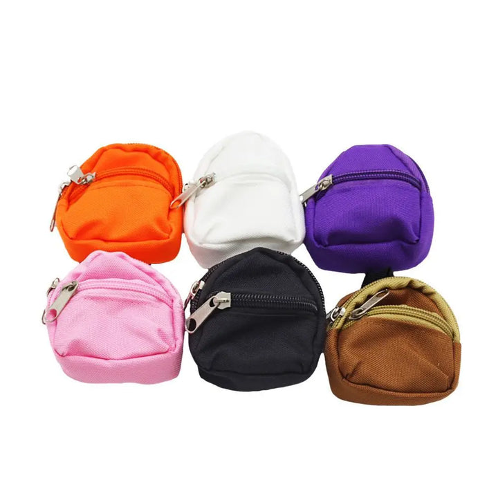 Gifts Dolls Accessories 1/6 BJD Rucksack With Zipper Kids Gifts BJD Doll Schoolbag Doll Backpack Doll Bag Miniature Doll Bag