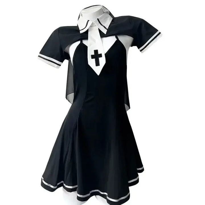 Holy but Naughty!
A daring twist on the classic nun look, perfect for Halloween, cosplay, or themed parties. Playful, bold, and unforgettable.
✝️ Includes: Nun dress + accessories
🎃 Occasions: Halloween, cosplay, carnival
🖤 Sexy nun, gothic roleplay