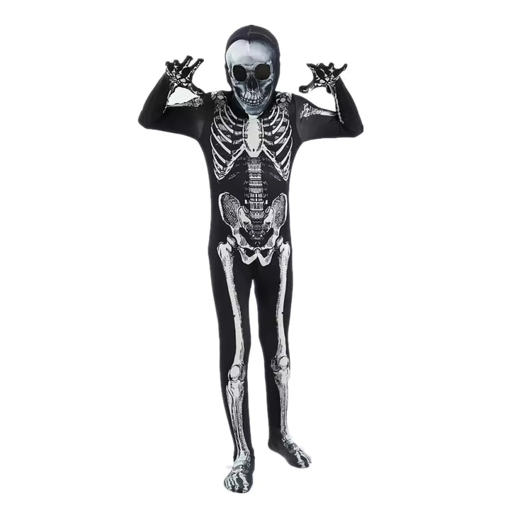 Halloween Skull Costume Children's Terror Dress Up Hooded Game Cosplay Holiday Gift Costume