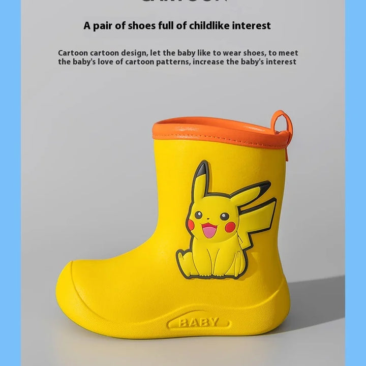 Pokemon Pikachu Pink Rubber Boots for Kids Waterproof Shoes Infant Rain Boots Girls Child Rain Boot Kid Baby Kids' Rainboots Boy