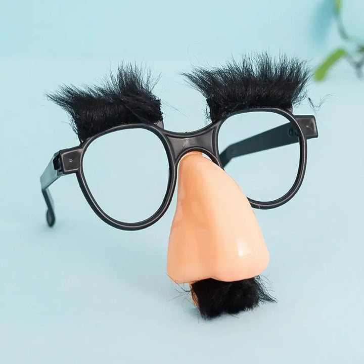 Halloween Novelty Fake Mask Cute Black Big Nose Funny Glasses Mustache Eyebrow For Halloween Party Decor Tricky Costume Props