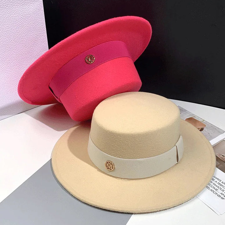 Fedora Hats for Women Fashion Elegant Bowler Dress Caps Panama Church Wedding Ribbon Band Hat Men Felt Jazz Hat