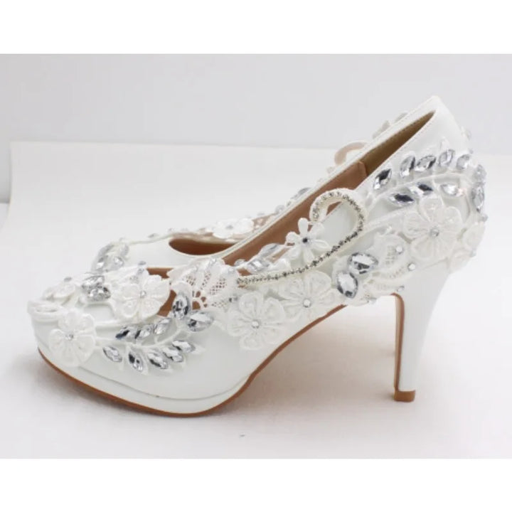 2024 New White Wedding Bride Pumps High Heels Elegant Luxury Women Dress Shoes Luxury Woman Sandals Summer Footwear Party