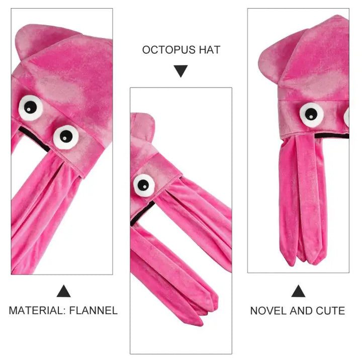 Halloween Octopus Hat Hood Funny Hat Couple Children Adult Crazy Party Hats Animal Hat Japanese Birthday Creative Gift Headdress