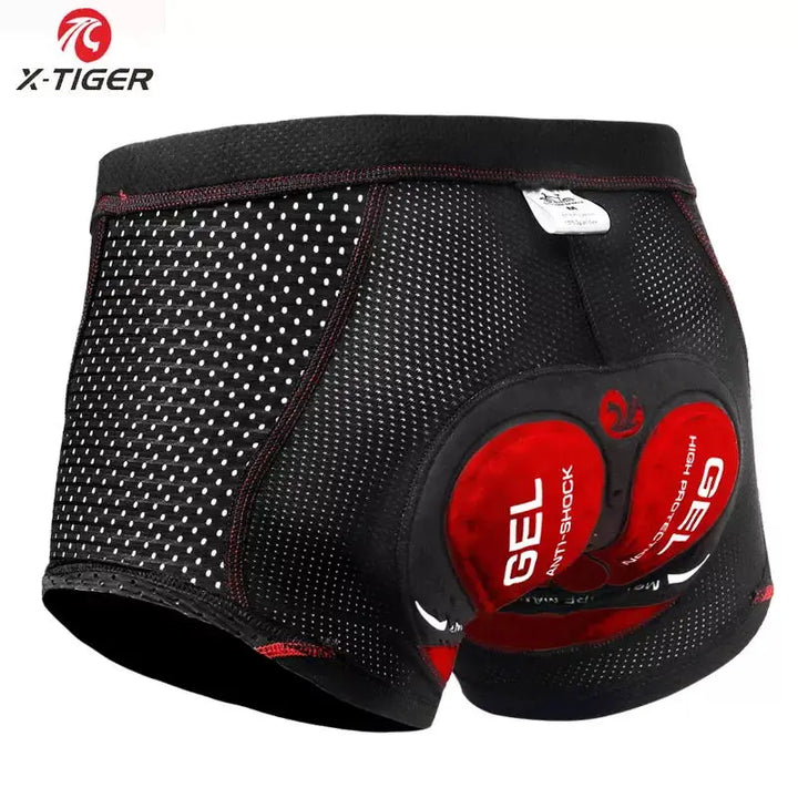 X-TIGER Cycling Shorts Breathable Mesh Cycling Underwear 5D Gel Pad Shockproof MTB Bike Shorts Men Shorts