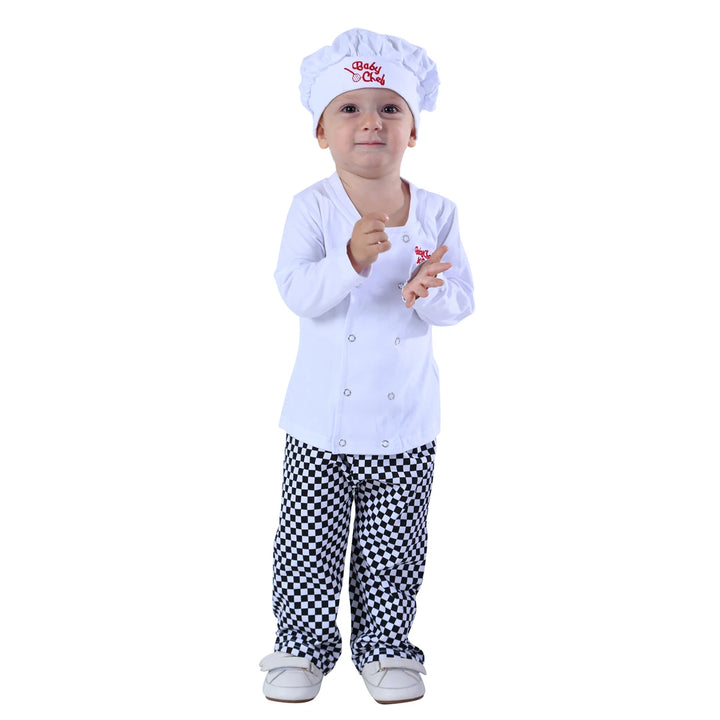 Baby Chef Costume Set Infant Halloween Fancy Dress Outfit Toddler Cosplay Pilot Skeleton Pumkin Carnival Party Clothes 3PCS