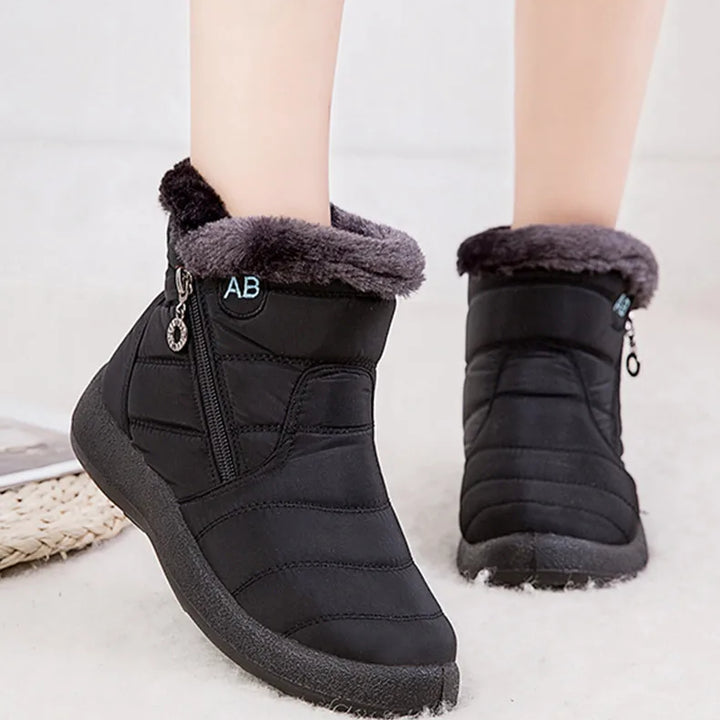 Women's Boots Women's Ankle Boots With Fur Winter Shoes Women Low Heels Winter Boots Snow Waterproof Botas Mujer Winter Footwear