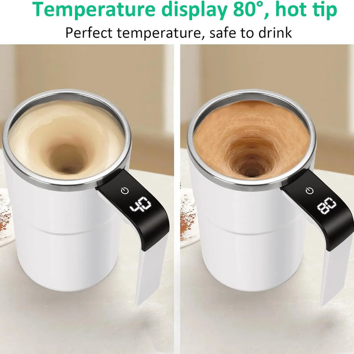 Automatic Self Stirring Magnetic Mug Coffee Self Mixing Mug USB Rechargeable Smart Thermal Cups with LCD Screen Food Safe Mug