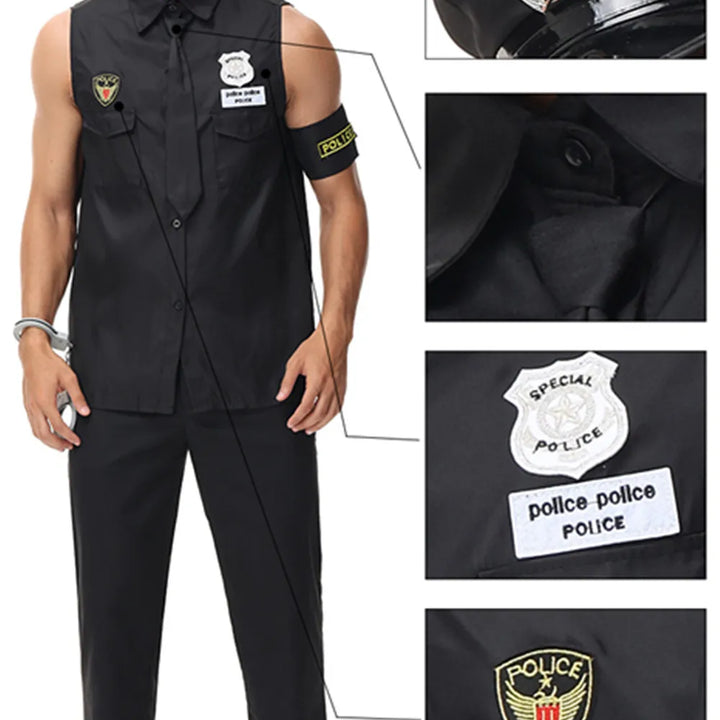 Command the Night!
Classic cop uniform perfect for Halloween, cosplay, or parties. Sharp, easy to wear, and ready for action.
👮‍♂️ Includes: Police shirt + badge
🎃 Occasions: Halloween, carnival, cosplay
🚓 Style: Police officer, cop costume