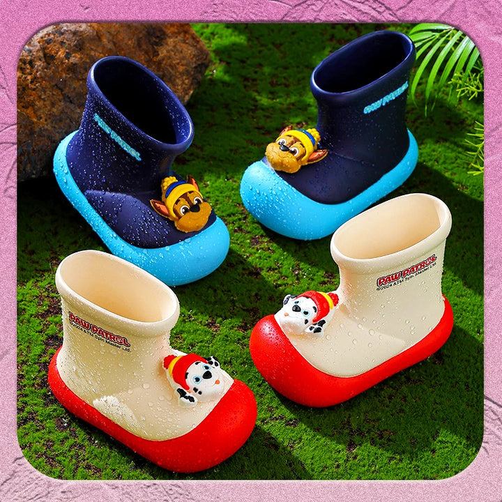 Paw Patrol Kids' Rain Boots For Boys Girls Toddler Lightweight Anti Slip Baby Water Shoes Kindergarten Cute Waterproof Footwear