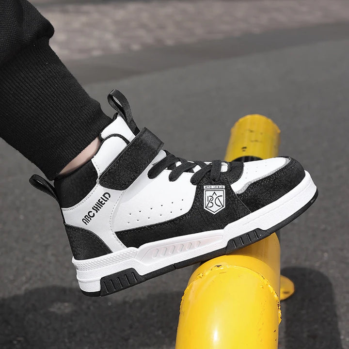 2024 New Fashion Kids Sneakers Boys Girls Casual Board Shoes High Top Running Sports Shoes Children Non-slip Basketball Sneakers