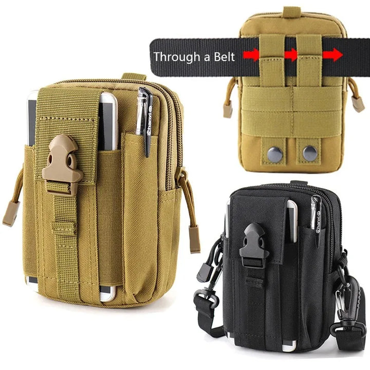 Mobile Phone Case Pouch Waist Bag Waterproof Nylon Multifunction Casual Men Waist Pack Male Small Bag