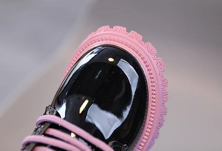 Children Boots Patent leather Casual Sneakers Baby Kids Shoes Waterproof British Ankle Short Boots Boys Shoes Toddler Snow Boots