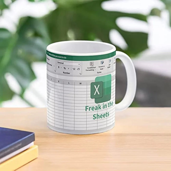 Tumbler Freak In The Sheets Excel Spreadsheet Mug Funny Gifts for Women Men Accountant Mug, Birthday Cup 11 Oz