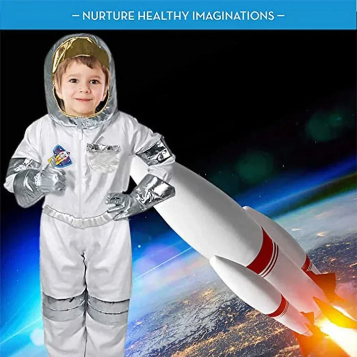Halloween Kids Astronaut Cosplay Costumes Children Jumpsuit Rocket Space Suit Professional Clothes Pilot Christmas Fancy Suit