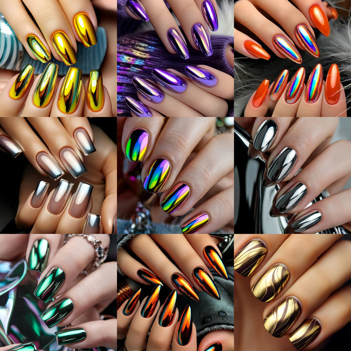 Halloween Fashion Nail Art 216 pieces Nail art patch set Pumpkin Moon Bat Flower Table Nail Art patch Detachable nail art mid-le