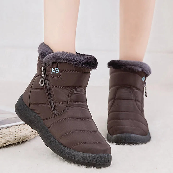 Women's Boots Women's Ankle Boots With Fur Winter Shoes Women Low Heels Winter Boots Snow Waterproof Botas Mujer Winter Footwear