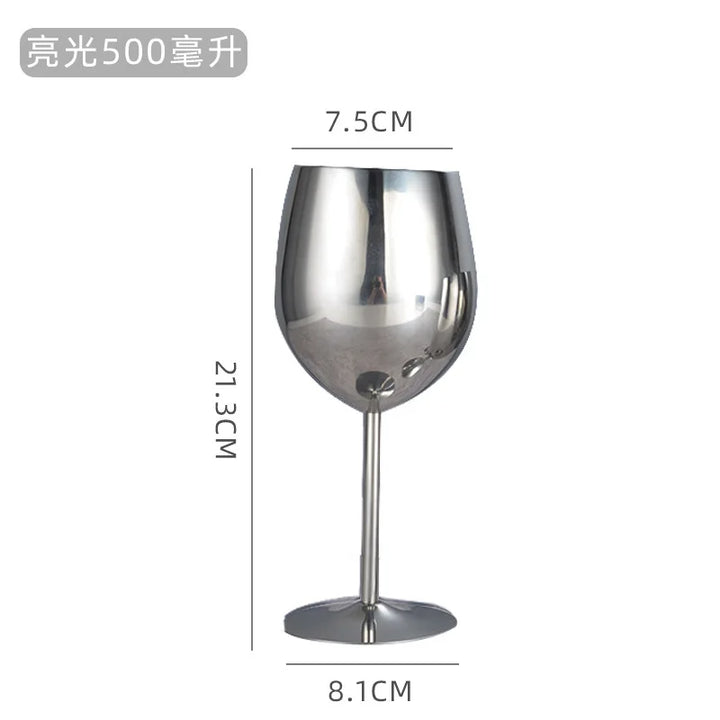 Stainless Steel Wine Glass Goblet Drinking Cup Champagne Glass Party Home Bar Supply