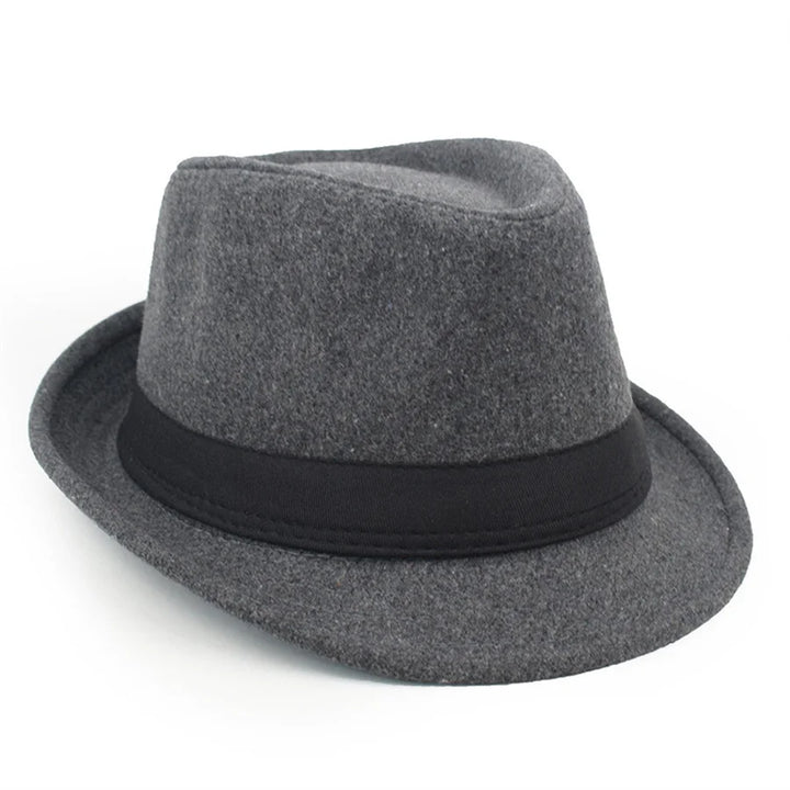 Unisex British Felt Jazz Hats For Middle Aged Men Bucket Hat Wool Fedoras Hat Autumn Winter Gentlemen Wedding Party Magic Caps