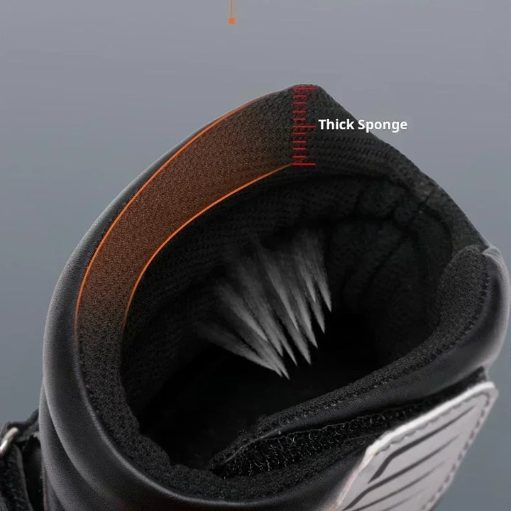 Boots Motorbike Racing Ankle Men Leather Motos Breathable Anti Slip Wear-resistant Riders Length Shoes 2025 New Motorcycle Boots