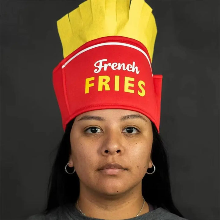 New Year Halloween French Fries Hat Cloth Personalized Taco Hair Hoop Yellow Head Accessories Creative Pizza Hat Headwear