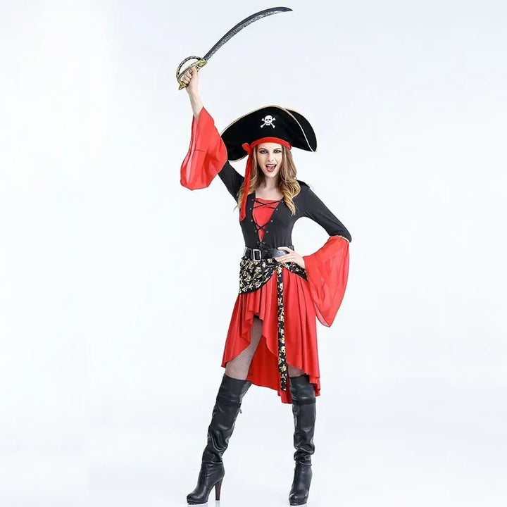 Halloween Costumes Female Pirates Clothing Girls Sexy Cosplay Game Uniforms Large Size Comic-con Anime Expo Anime Expo Xxl