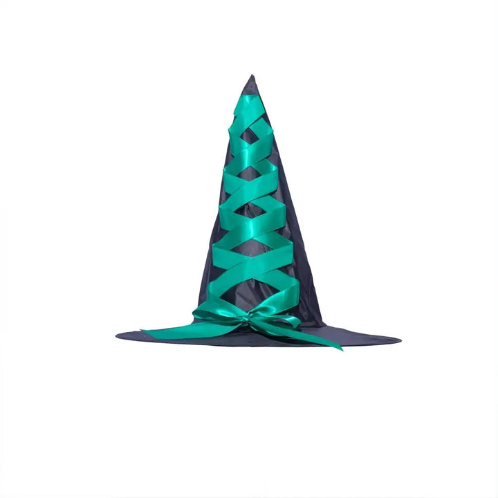 3D Halloween Witch Hat DIY Eye-catching Halloween Broom Ornaments Cartoon Witch Dress Up Ornaments Decor Accessories