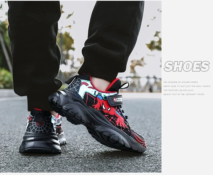 Kids Sneakers Boys Tennis Shoes Comfortable Mesh Shoes Lightweight Outdoor Children's Sports Walking Black Blue Shoes Size 27-37