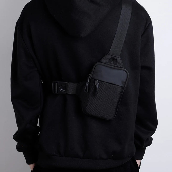 New chest bag for men and women's leisure, fitness, sports, crossbody bag, chest bag, casual men's bag, large capacity bag trend