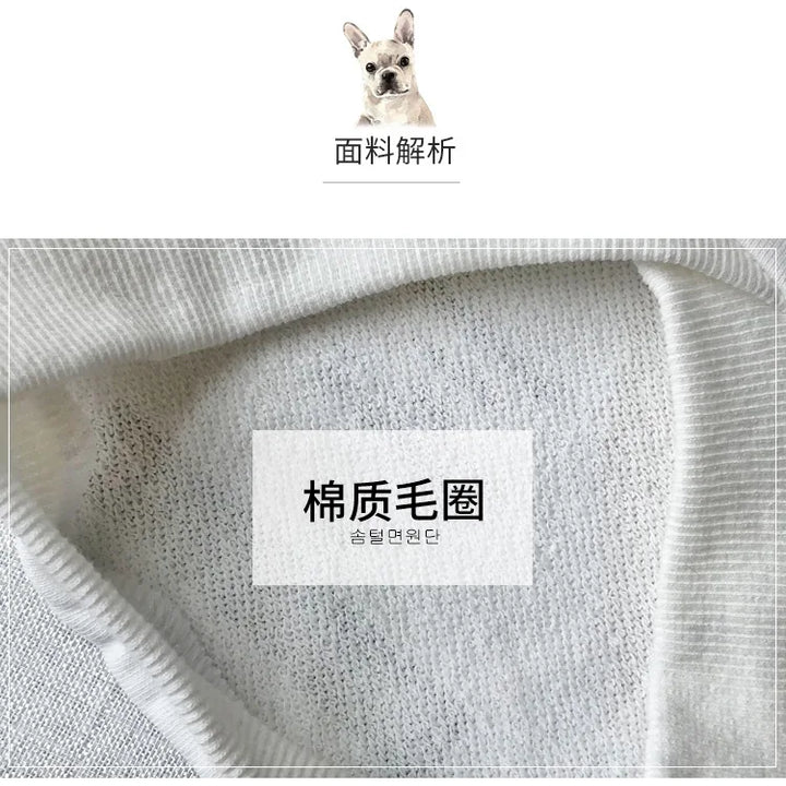 Pet Clothes  Dog Clothes Parent-child Wear Spring and Autumn Korean Version Printing Pure Cotton Two Colors Seven Sizes
