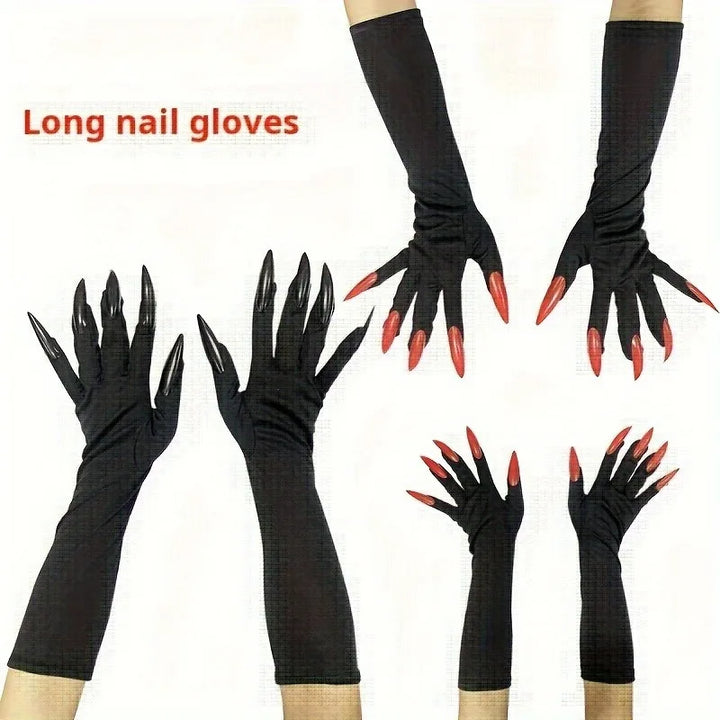 Halloween Funny Claw Gloves - Horror Long Nail Design, Suitable for Role Playing, Party Dress Up, and Thriller Performances