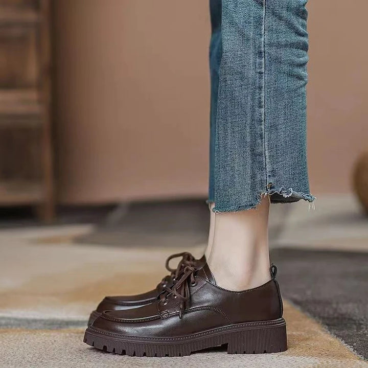 Women's Shoes With Straps Office Platform Medium Heels Ladies Pumps Loafers Lastest Casual Footwear On Sale Social Premium