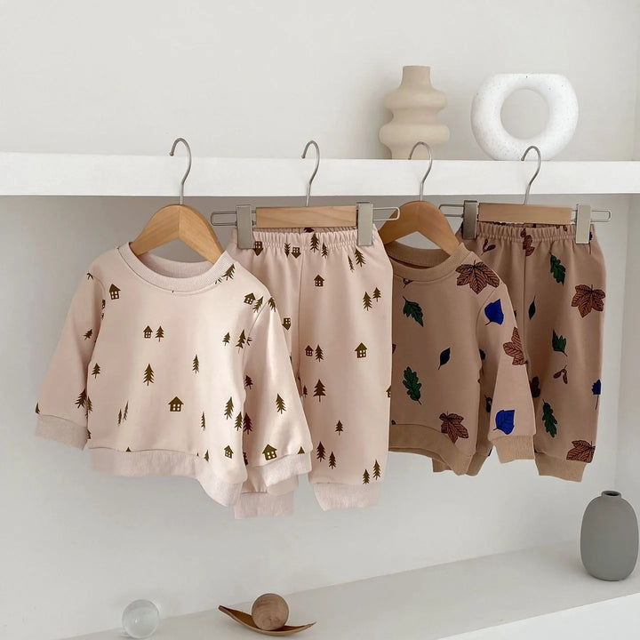 Newborn Baby Boy Girl Clothing Sets Spring Clothes 2PCS Outfits Long Sleeve Hoodie Top Sweatshirt+Elastic Pants Baby Items