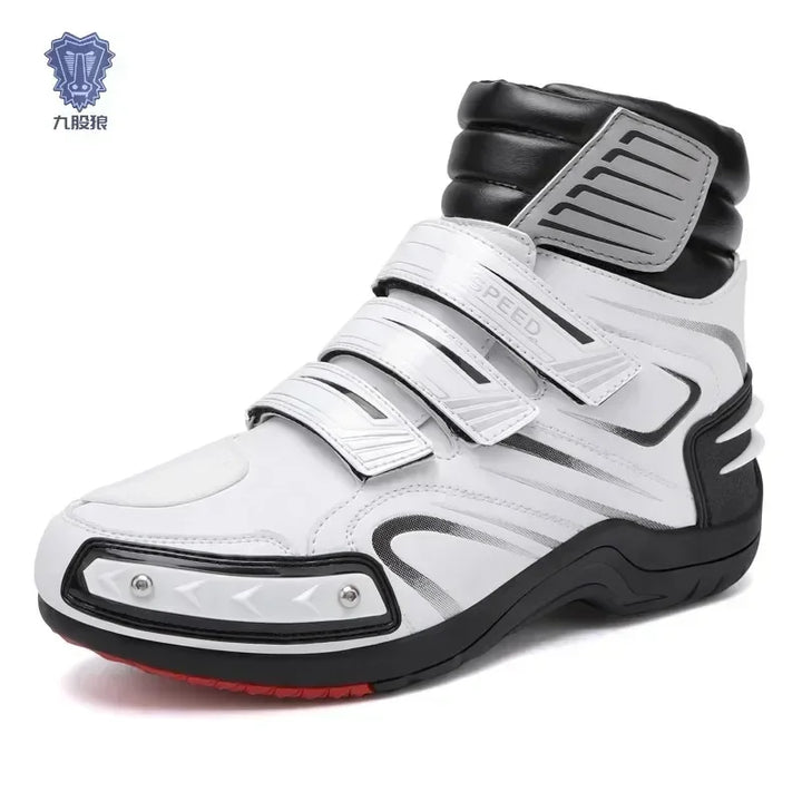 Boots Motorbike Racing Ankle Men Leather Motos Breathable Anti Slip Wear-resistant Riders Length Shoes 2025 New Motorcycle Boots
