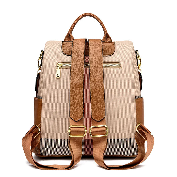 LONOOLISA Multi-functional Women's Backpacks Luxury Designer Rucksack High Quality Travel School Shoulder Bag Casual Sac A Dos