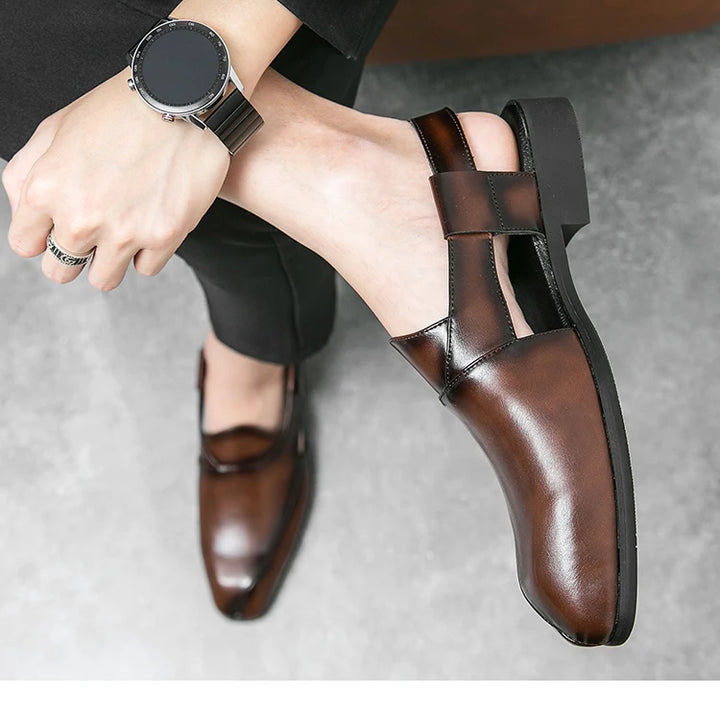 Men Minimalist Slingback Dress Shoes Business Office Dress Shoes