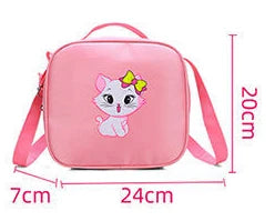 3PCS Kid Backpack For Girls Cartoon Cat Bowknot Children Lovely Bookbag with Lunch Box Schoolbag Gift Girl Backpack Waterproof