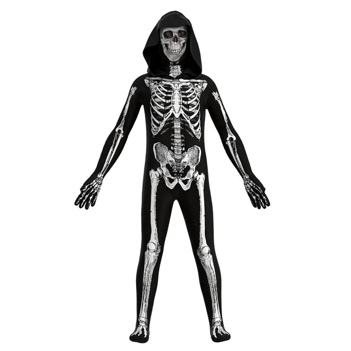 Creepy & Cool!
A spooky skull print with hood makes this the perfect pick for Halloween fun. Lightweight, comfy, and scary in all the right ways.
💀 Includes: Hooded skull outfit
🎃 Occasions: Halloween, school events, cosplay
👻Skull,horror, game cosplay