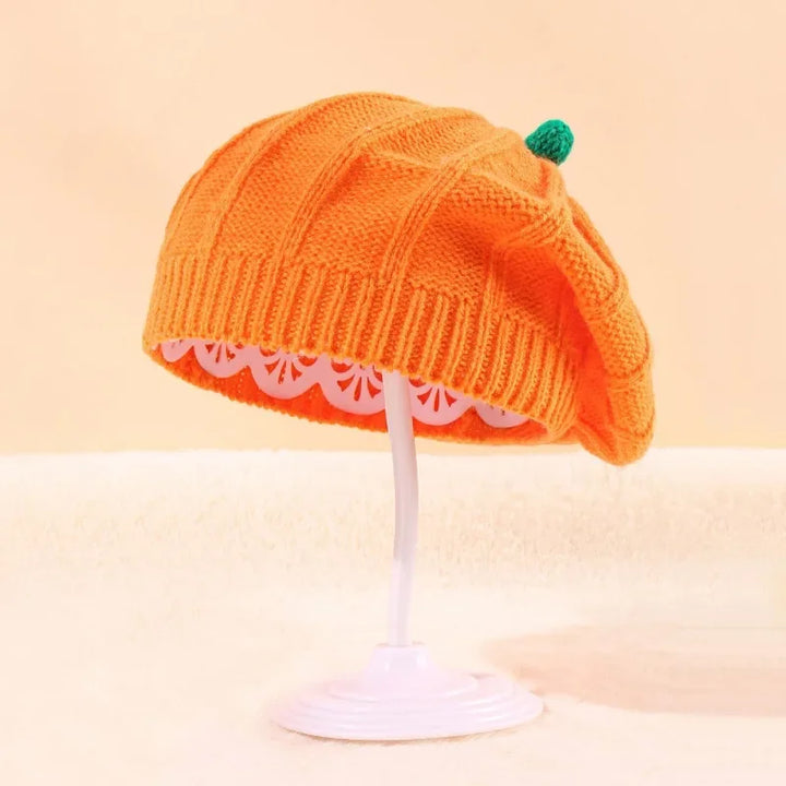 Halloween Pumpkin Beret Hat Decoration Thanksgiving Autumn Winter Parent-Child Knitted Hats Warm Knit Hat Christmas Party Hats