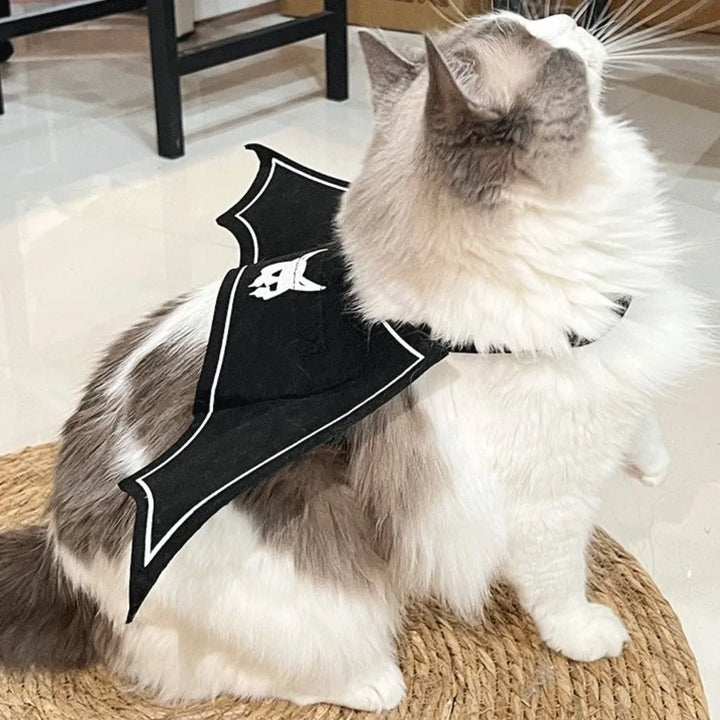 Halloween Cat Dress Up Costume Soft Adjustable Cats Bat Wing Cosplay Clothes Polyester Halloween Party Supplies Pet Supplies