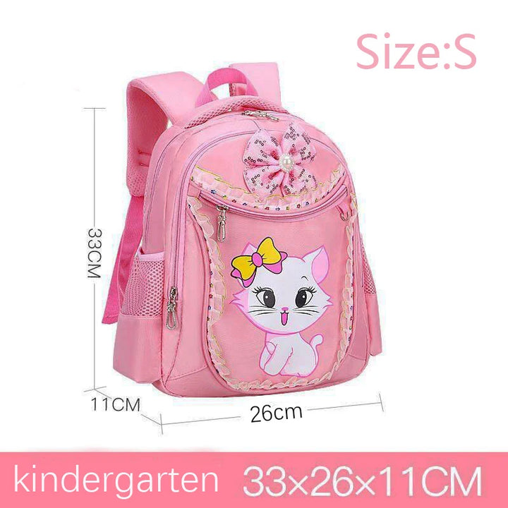 3PCS Kid Backpack For Girls Cartoon Cat Bowknot Children Lovely Bookbag with Lunch Box Schoolbag Gift Girl Backpack Waterproof