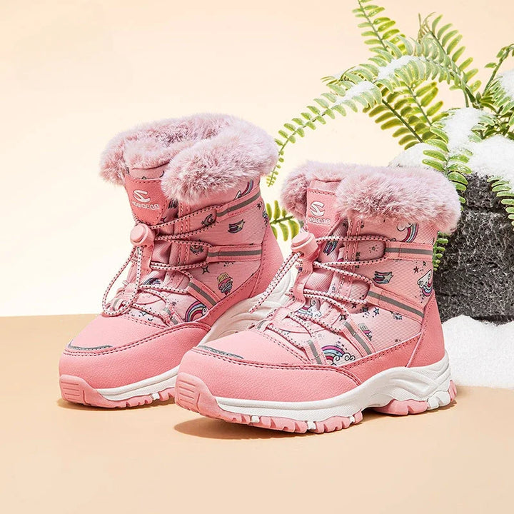 Children Casual Shoes Kids Outdoor Footwear Padded Boot Waterproof Girls & Boys Non-slip Paw Warm Fur Snow Boots Winter Sneakers
