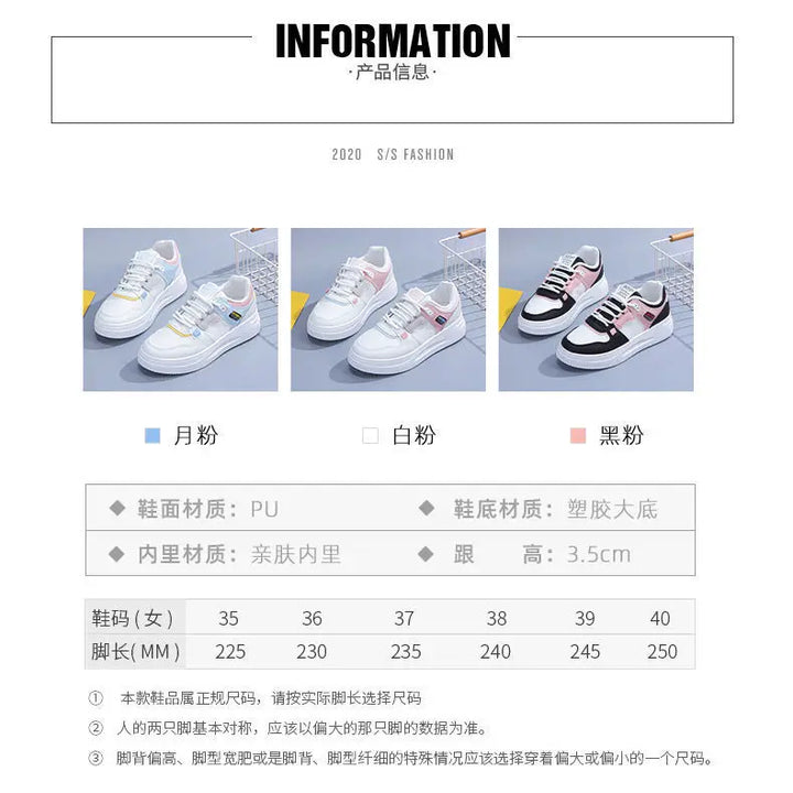 2023Women Sneakers PU Leather Women's Shoes White Platform Casual Sneaker Spring Summer Female Board Shoes Flats Ladies Trainers